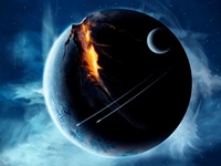 Earth burning